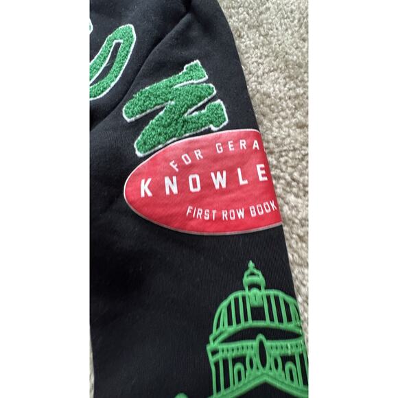 First Row Art Dept graphic fleece Varsity hoodie with patches Small New Nwt - Picture 6 of 12